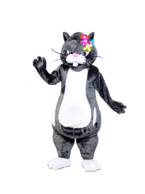 Gray Hamster Mascot Costume
