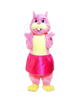 Pink Hasmter Mascot Costume