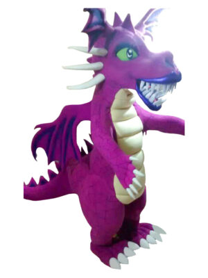Purple Dragon Mascot Costume