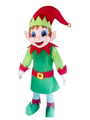 Christmas Elf Mascot Costume – Holiday Helper Outfi