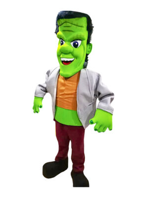 Green Frankenstein Mascot Costume – Monster Halloween Outfit Adult Size
