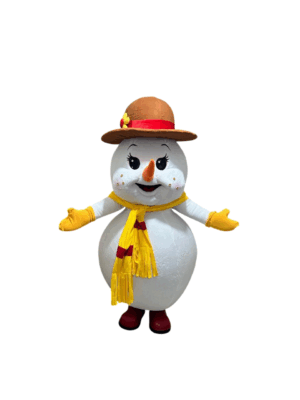 Deluxe Female Snowball Mascot Costume – Winter Wonderland Party Outfit & Christmas Event Costume